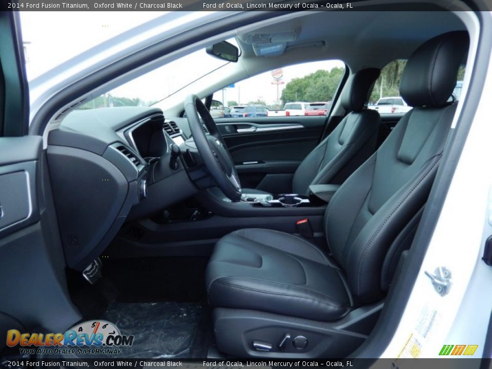 2014 Ford Fusion Titanium Oxford White / Charcoal Black Photo #6