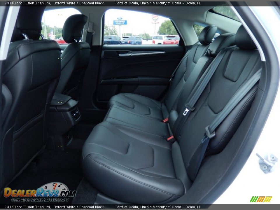2014 Ford Fusion Titanium Oxford White / Charcoal Black Photo #7