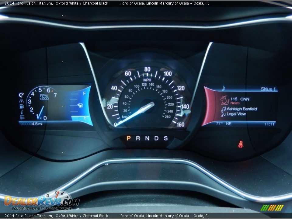 2014 Ford Fusion Titanium Oxford White / Charcoal Black Photo #9