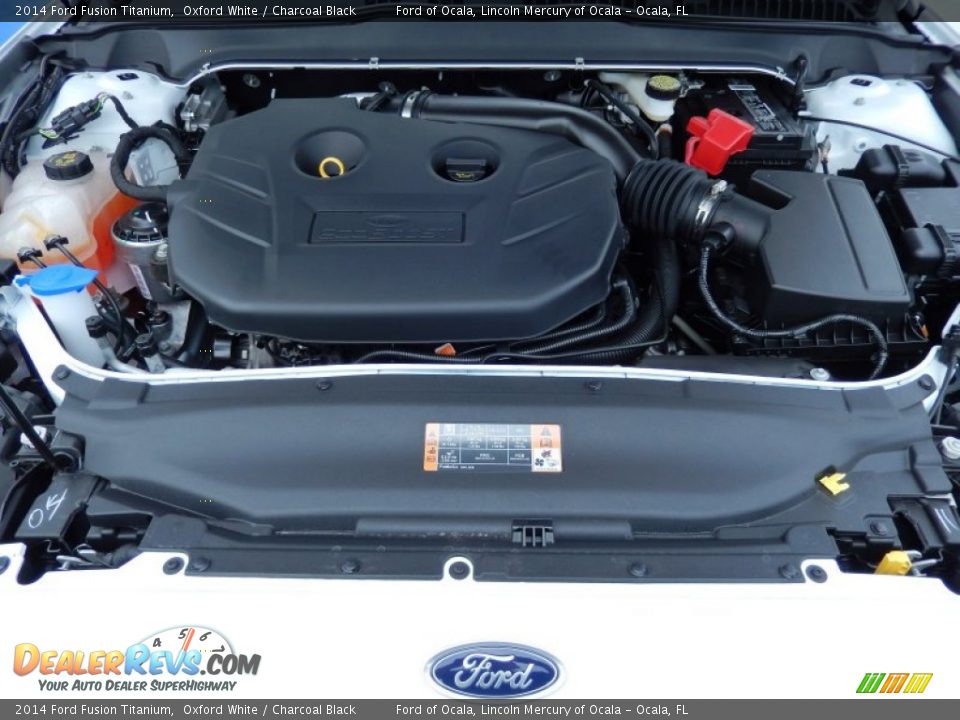 2014 Ford Fusion Titanium Oxford White / Charcoal Black Photo #11