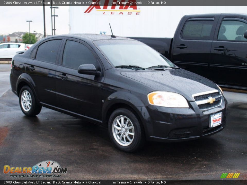 2009 Chevrolet Aveo LT Sedan Black Granite Metallic / Charcoal Photo #2