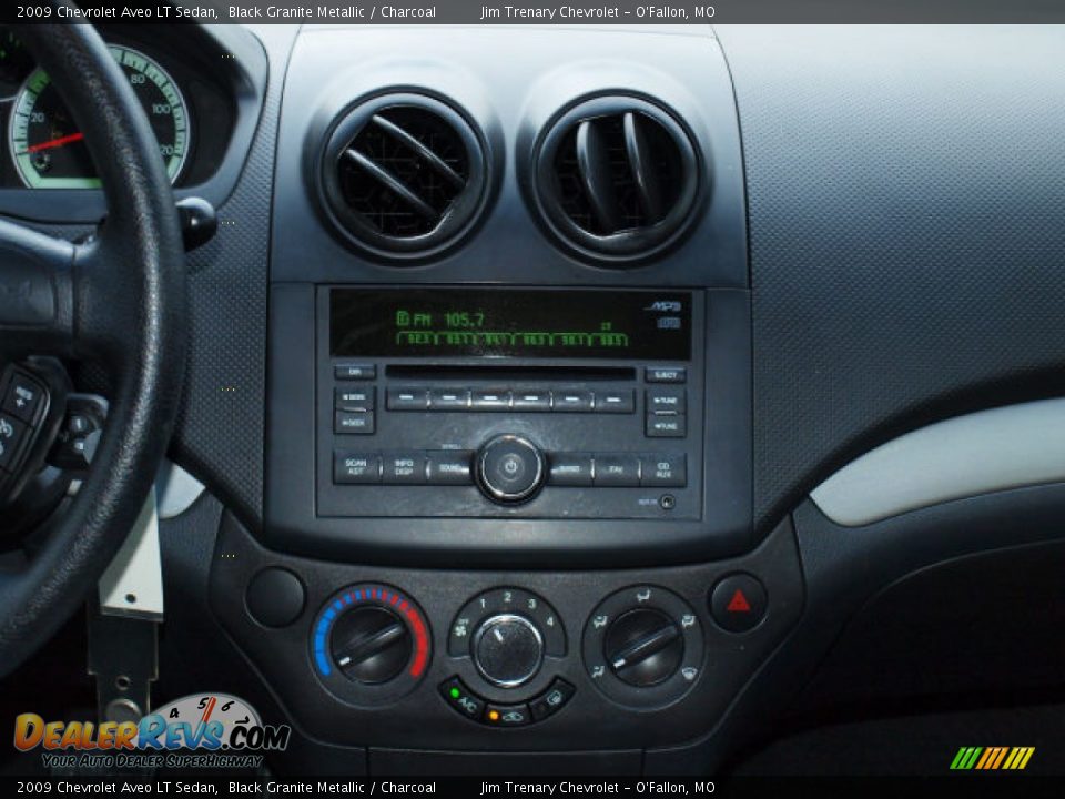 2009 Chevrolet Aveo LT Sedan Black Granite Metallic / Charcoal Photo #12