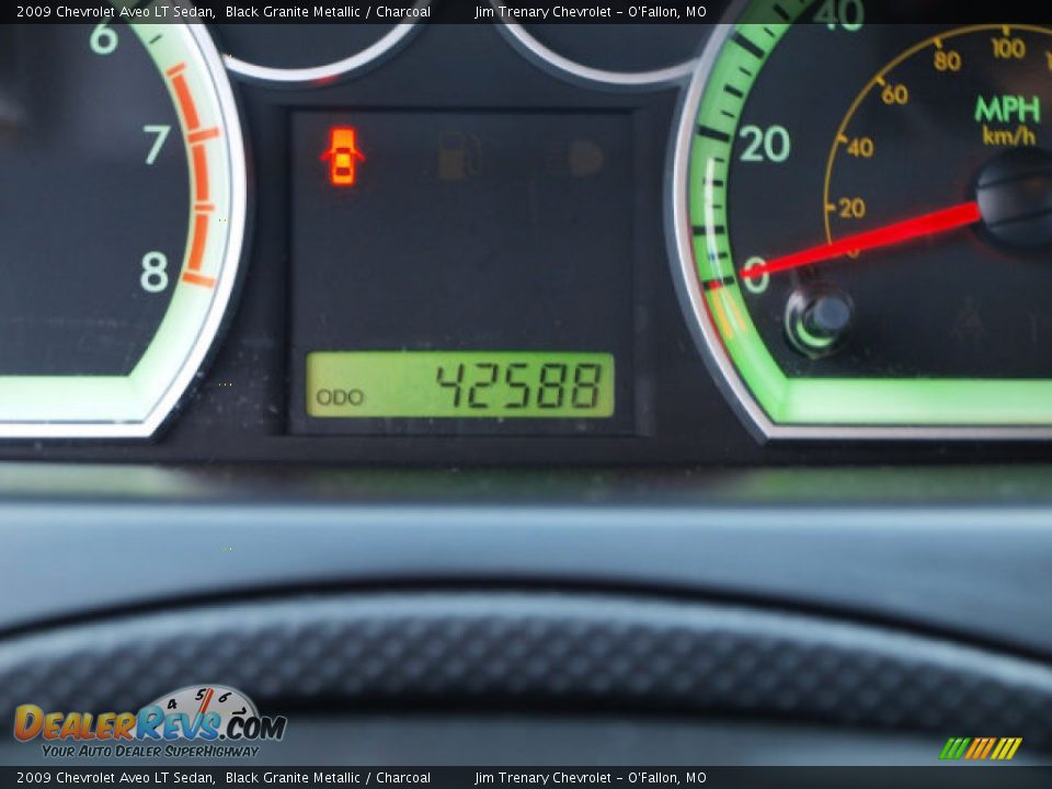 2009 Chevrolet Aveo LT Sedan Black Granite Metallic / Charcoal Photo #14