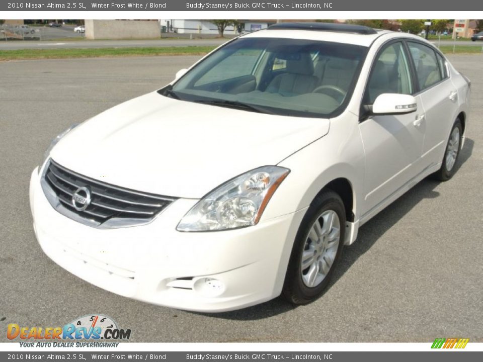 2010 Nissan Altima 2.5 SL Winter Frost White / Blond Photo #1