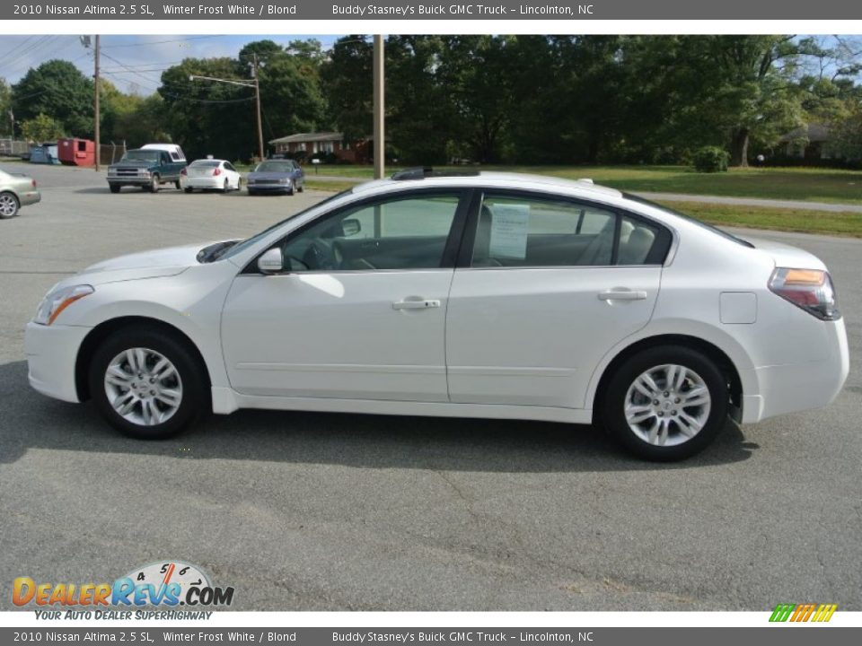 2010 Nissan Altima 2.5 SL Winter Frost White / Blond Photo #3