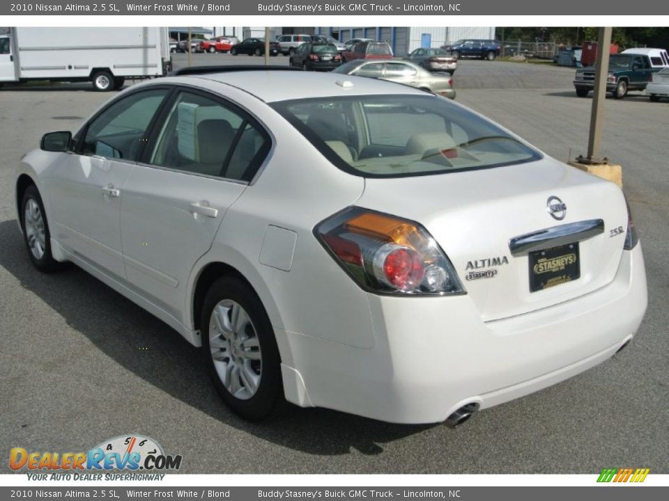 2010 Nissan Altima 2.5 SL Winter Frost White / Blond Photo #4