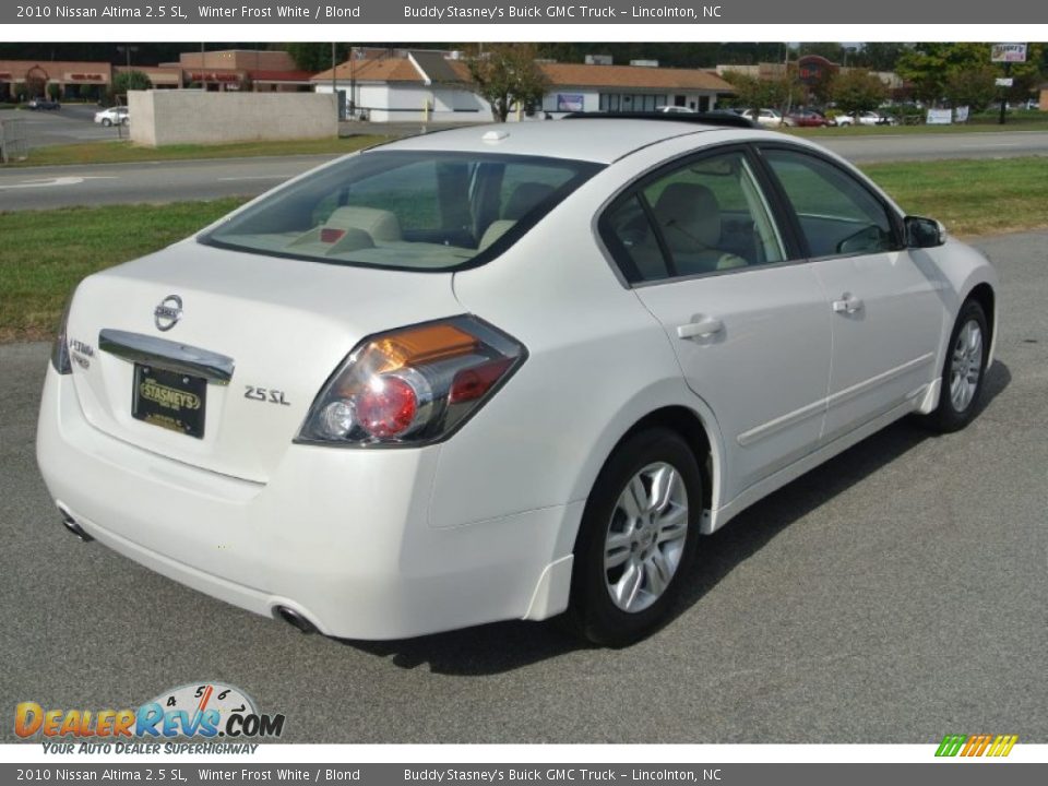2010 Nissan Altima 2.5 SL Winter Frost White / Blond Photo #5