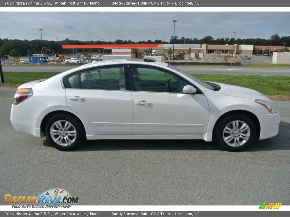 2010 Nissan Altima 2.5 SL Winter Frost White / Blond Photo #6