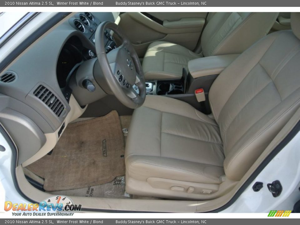2010 Nissan Altima 2.5 SL Winter Frost White / Blond Photo #8