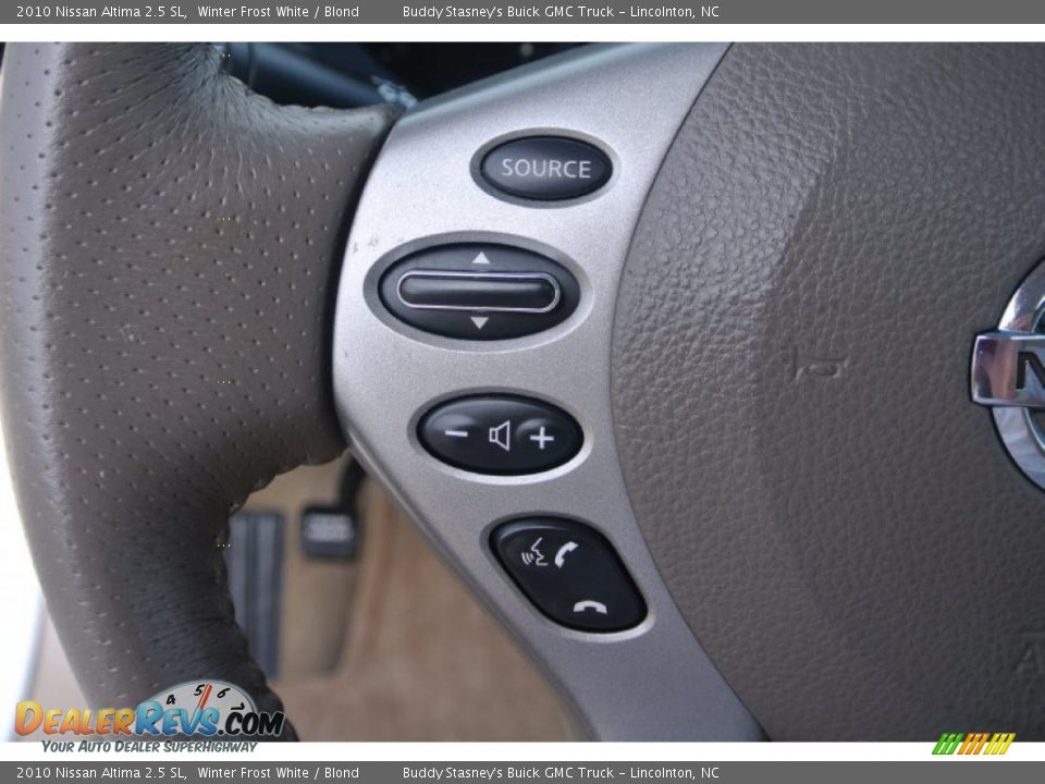 2010 Nissan Altima 2.5 SL Winter Frost White / Blond Photo #13