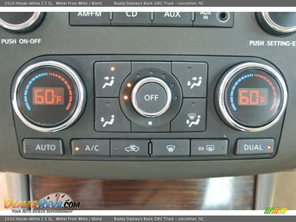 2010 Nissan Altima 2.5 SL Winter Frost White / Blond Photo #16