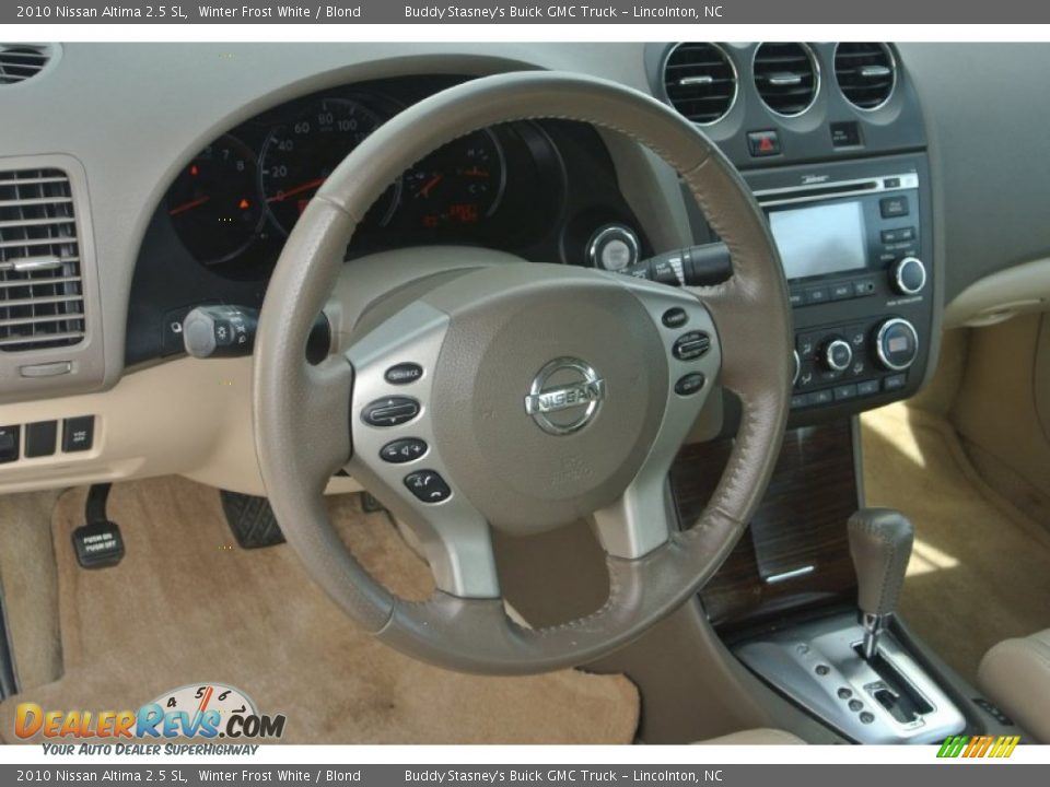 2010 Nissan Altima 2.5 SL Winter Frost White / Blond Photo #27