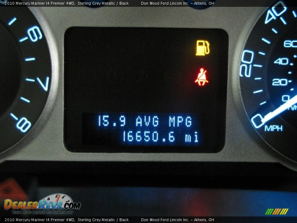 2010 Mercury Mariner I4 Premier 4WD Sterling Grey Metallic / Black Photo #16