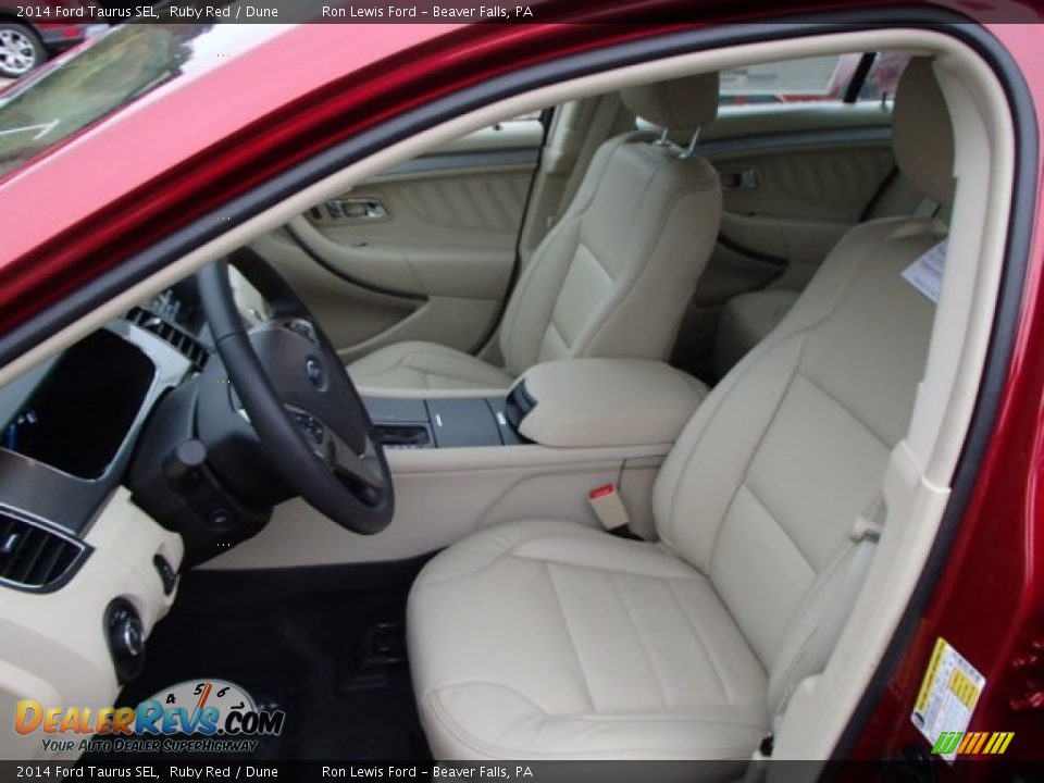 2014 Ford Taurus SEL Ruby Red / Dune Photo #10