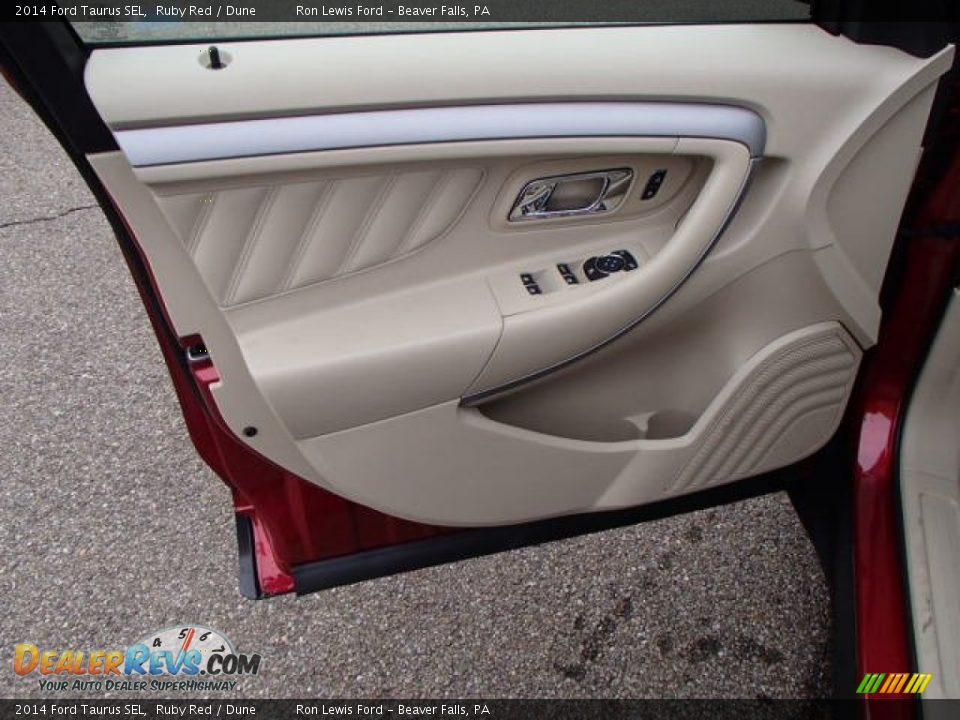 2014 Ford Taurus SEL Ruby Red / Dune Photo #11