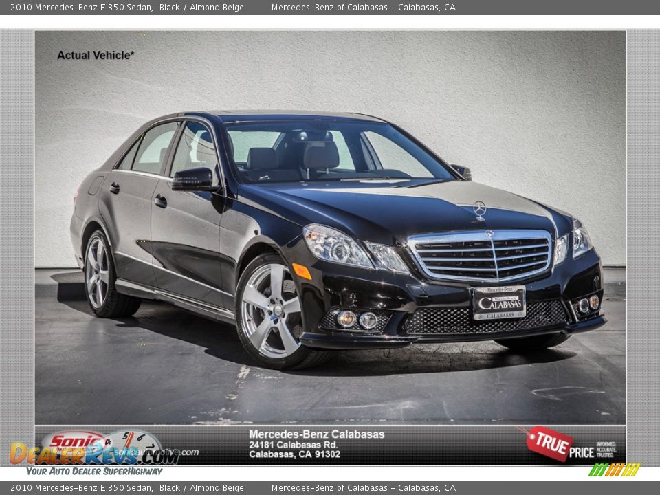 2010 Mercedes-Benz E 350 Sedan Black / Almond Beige Photo #1