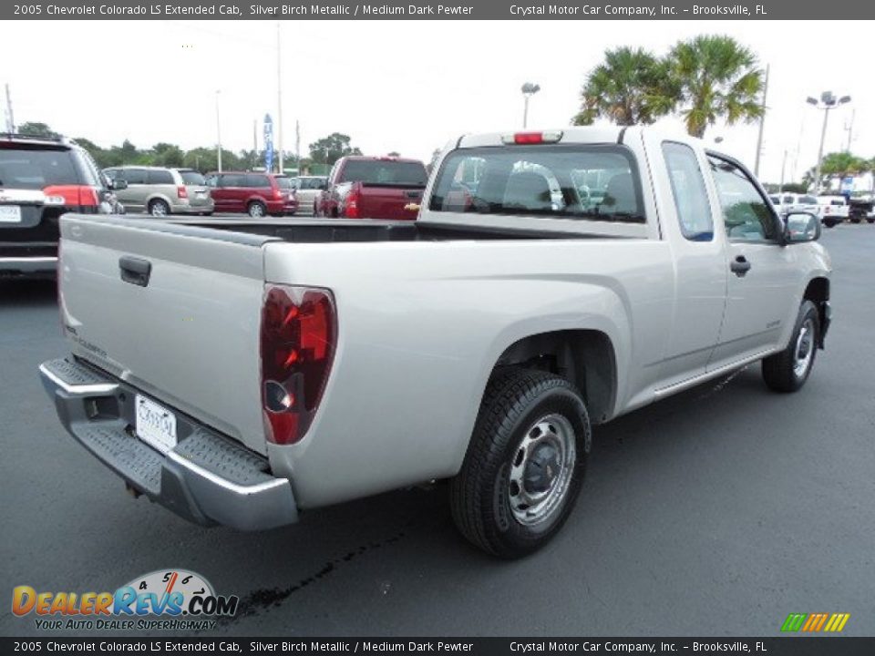2005 Chevrolet Colorado LS Extended Cab Silver Birch Metallic / Medium Dark Pewter Photo #8