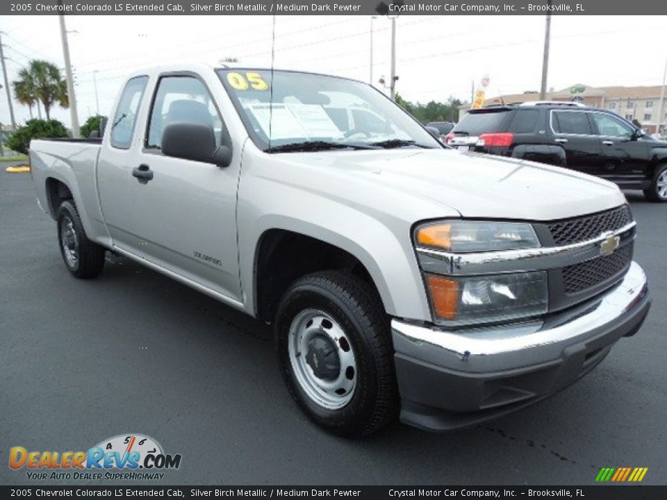 2005 Chevrolet Colorado LS Extended Cab Silver Birch Metallic / Medium Dark Pewter Photo #10