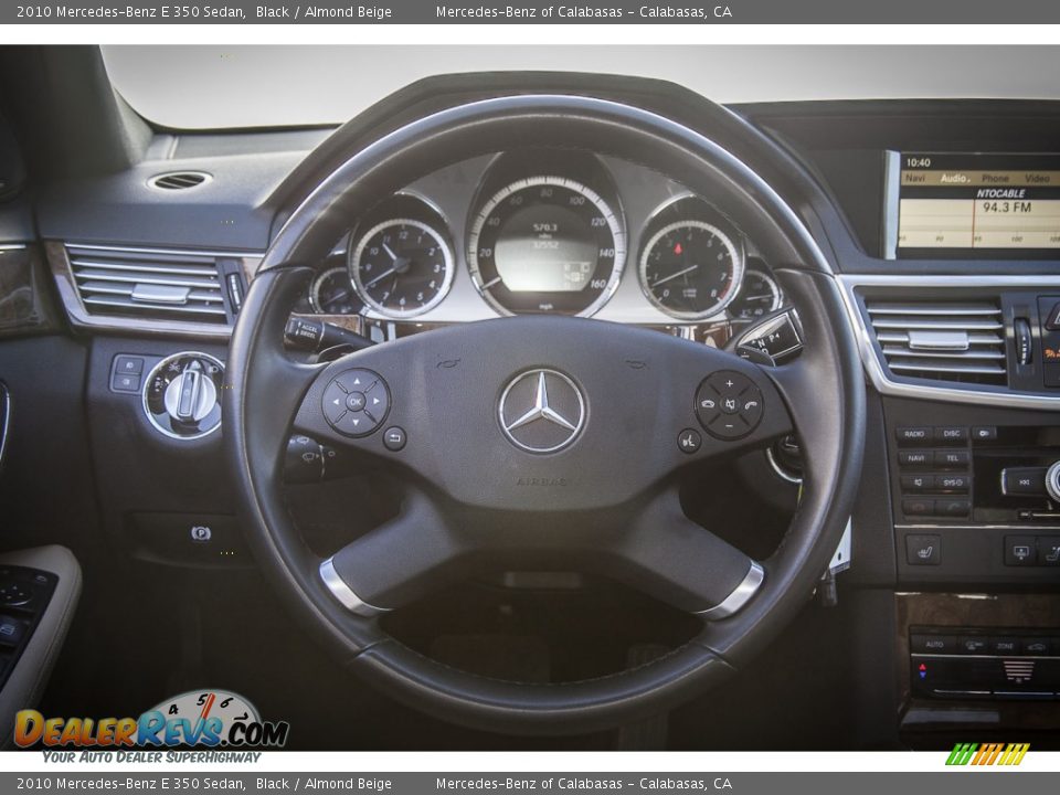 2010 Mercedes-Benz E 350 Sedan Black / Almond Beige Photo #15