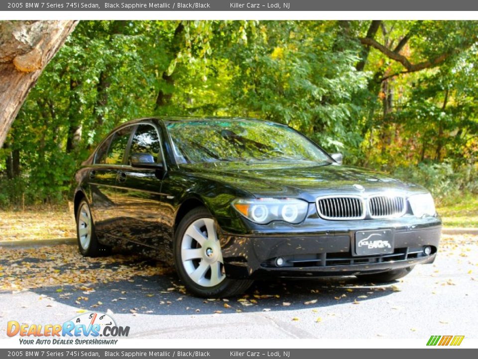 2005 BMW 7 Series 745i Sedan Black Sapphire Metallic / Black/Black Photo #1