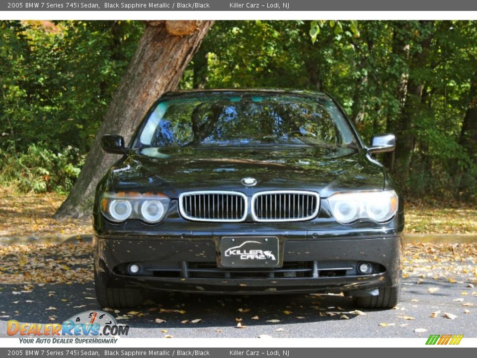 2005 BMW 7 Series 745i Sedan Black Sapphire Metallic / Black/Black Photo #2