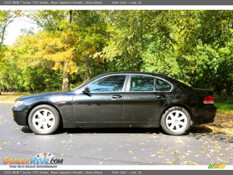 2005 BMW 7 Series 745i Sedan Black Sapphire Metallic / Black/Black Photo #4