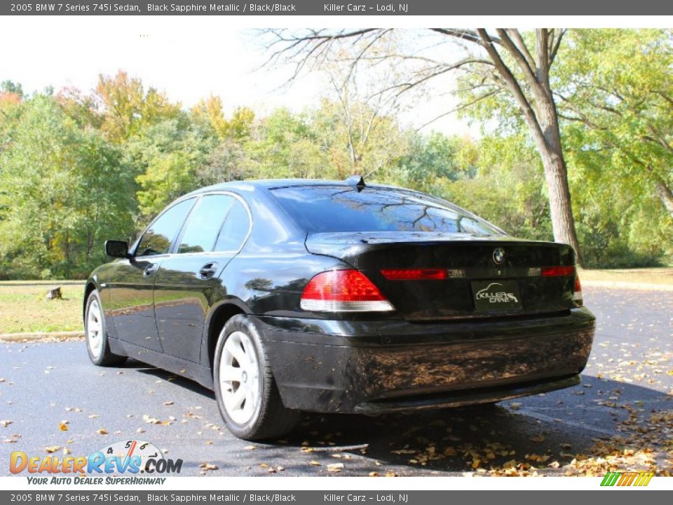 2005 BMW 7 Series 745i Sedan Black Sapphire Metallic / Black/Black Photo #5