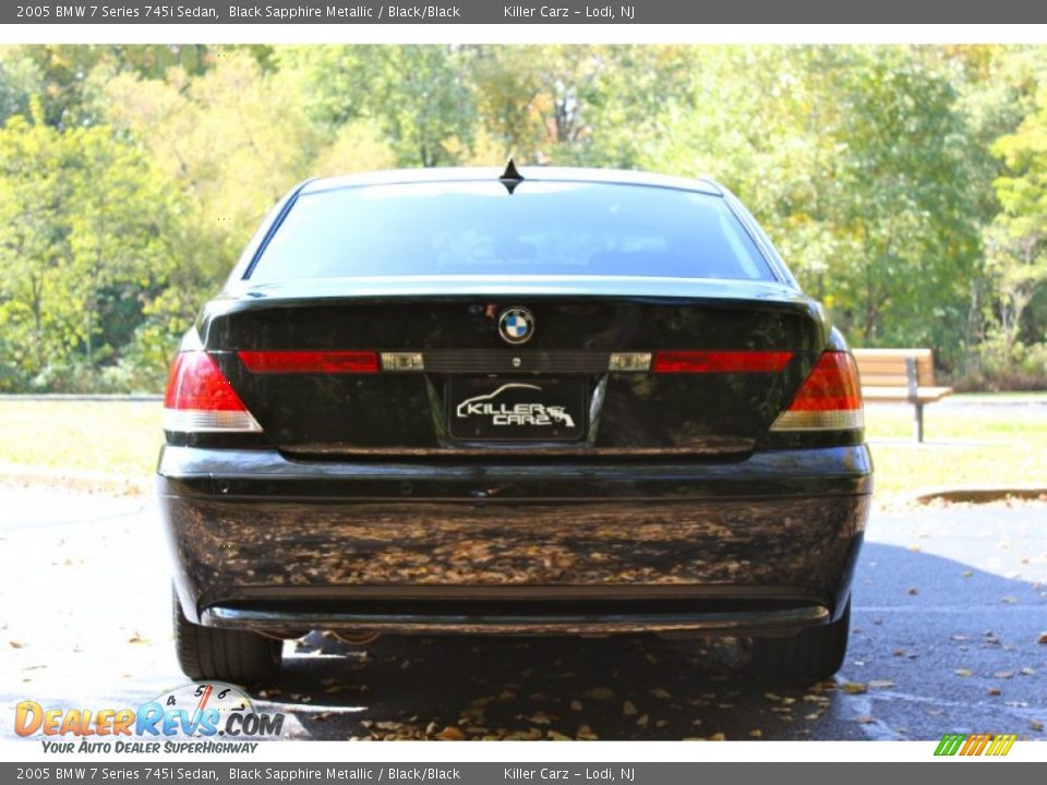 2005 BMW 7 Series 745i Sedan Black Sapphire Metallic / Black/Black Photo #6