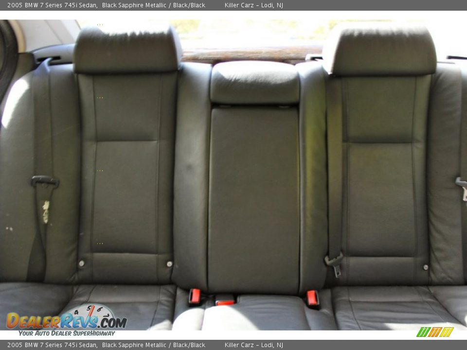 2005 BMW 7 Series 745i Sedan Black Sapphire Metallic / Black/Black Photo #8