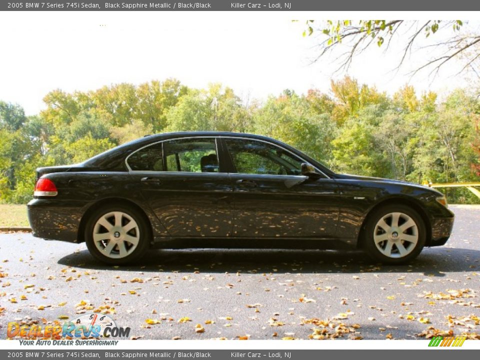 2005 BMW 7 Series 745i Sedan Black Sapphire Metallic / Black/Black Photo #10
