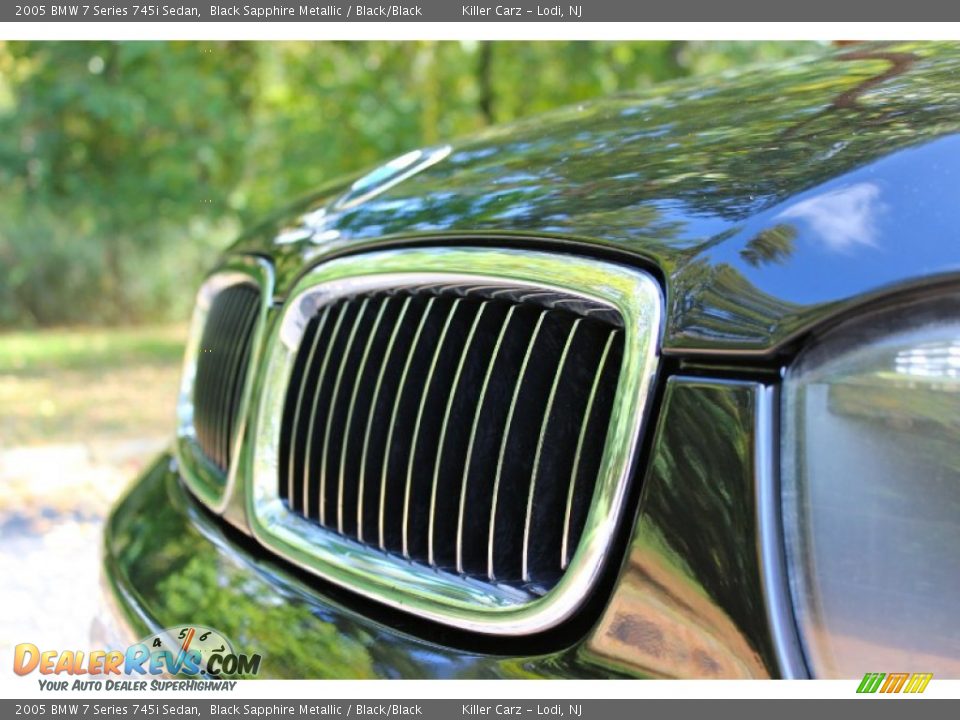 2005 BMW 7 Series 745i Sedan Black Sapphire Metallic / Black/Black Photo #11