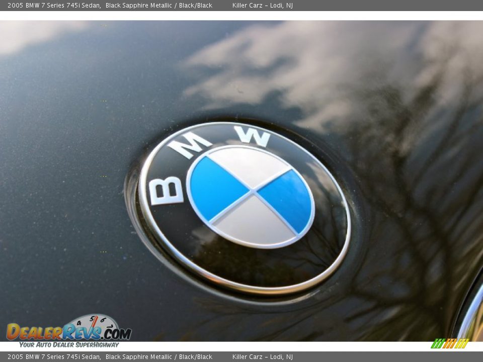 2005 BMW 7 Series 745i Sedan Black Sapphire Metallic / Black/Black Photo #12