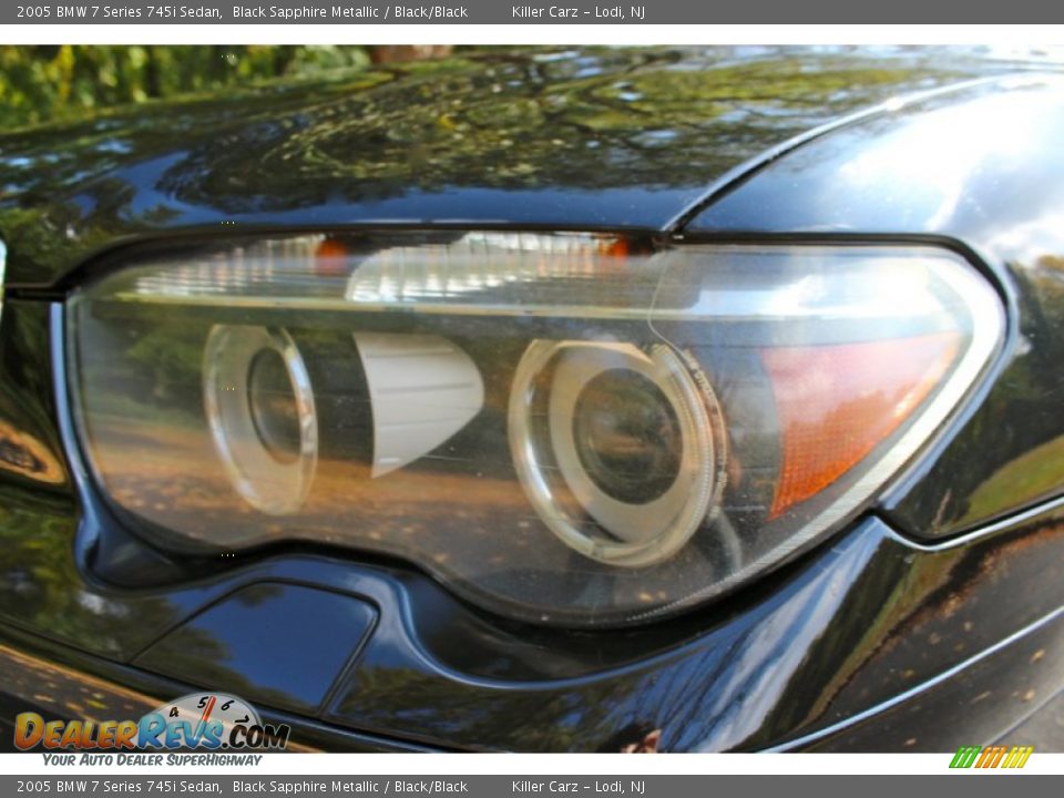 2005 BMW 7 Series 745i Sedan Black Sapphire Metallic / Black/Black Photo #13