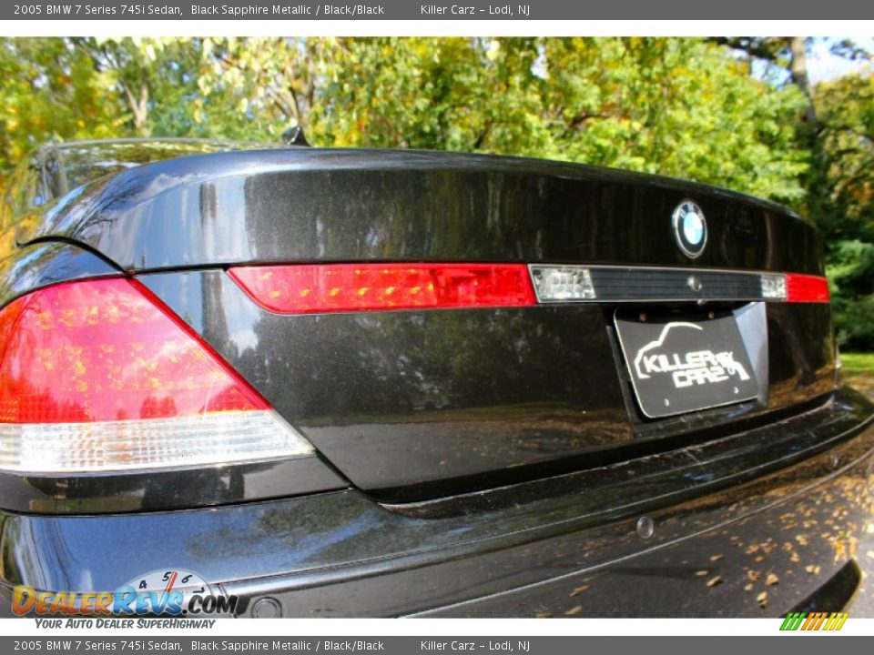 2005 BMW 7 Series 745i Sedan Black Sapphire Metallic / Black/Black Photo #14