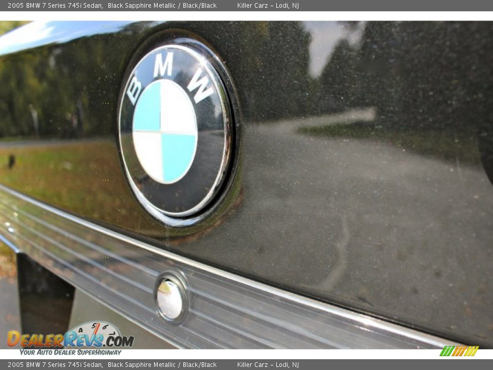 2005 BMW 7 Series 745i Sedan Black Sapphire Metallic / Black/Black Photo #15