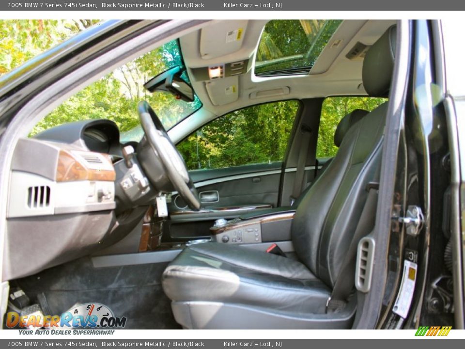 2005 BMW 7 Series 745i Sedan Black Sapphire Metallic / Black/Black Photo #18