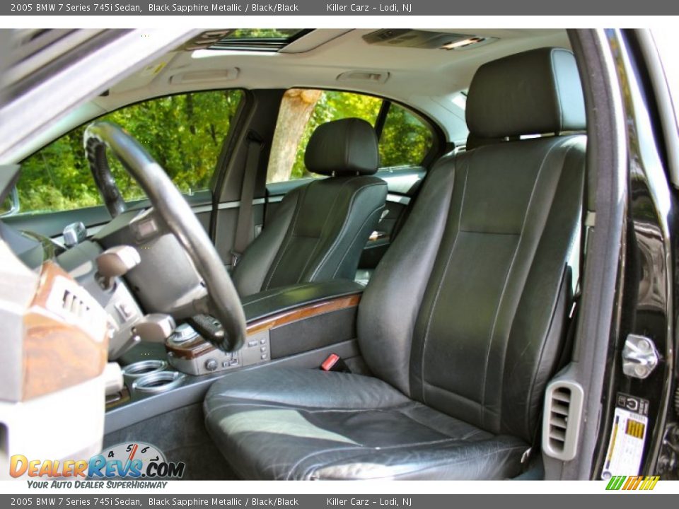 2005 BMW 7 Series 745i Sedan Black Sapphire Metallic / Black/Black Photo #20