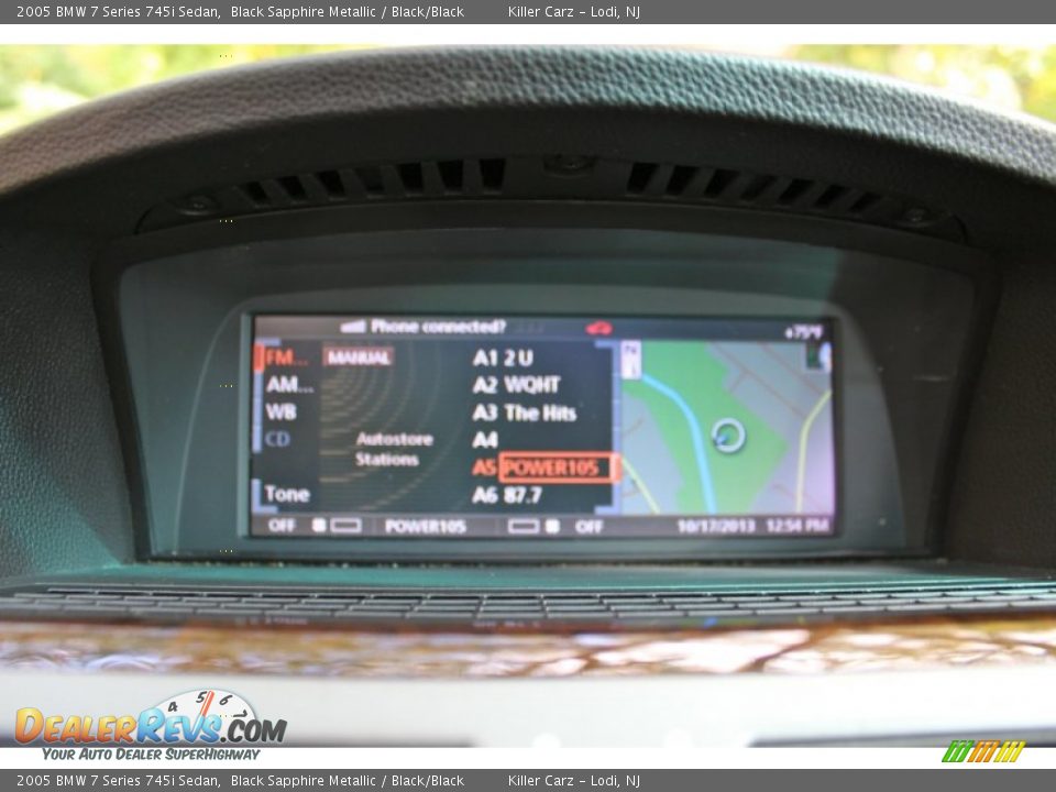 2005 BMW 7 Series 745i Sedan Black Sapphire Metallic / Black/Black Photo #27