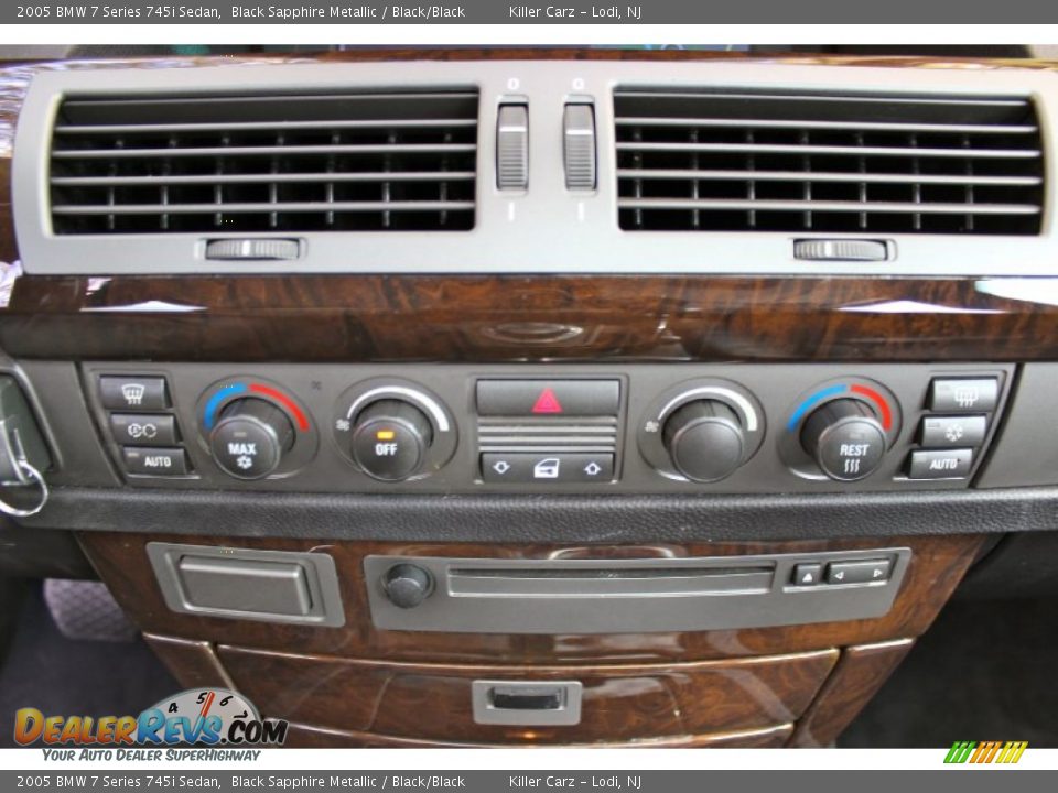 2005 BMW 7 Series 745i Sedan Black Sapphire Metallic / Black/Black Photo #28