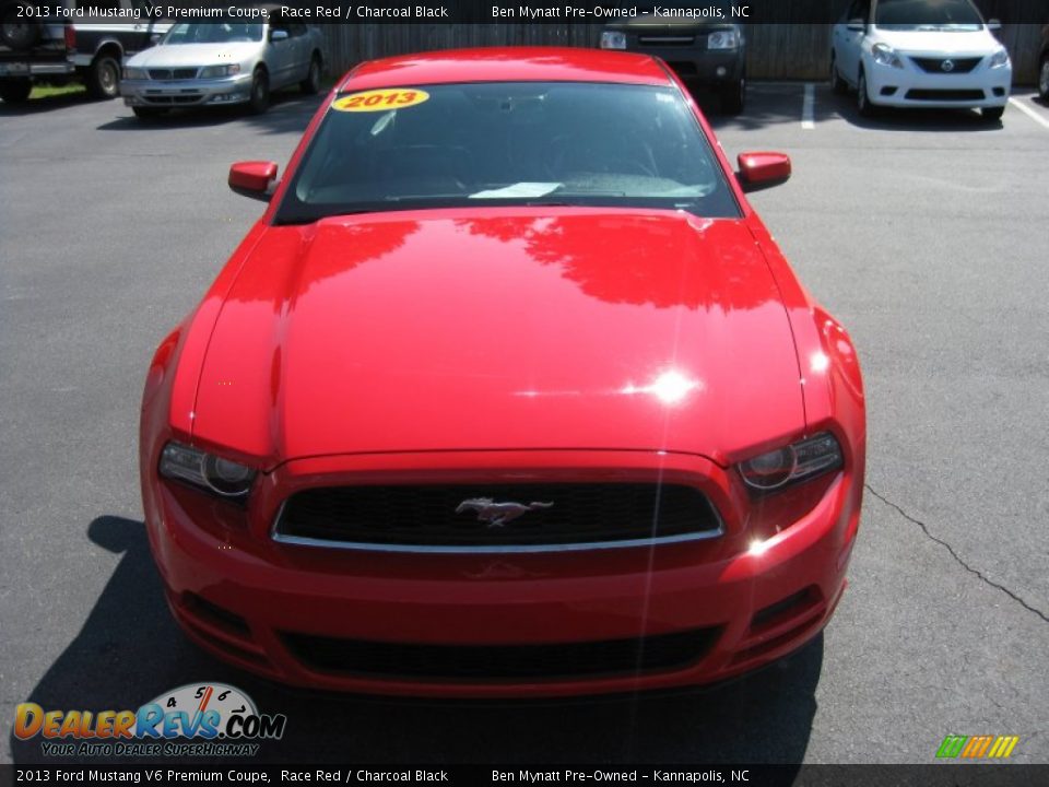 2013 Ford Mustang V6 Premium Coupe Race Red / Charcoal Black Photo #2