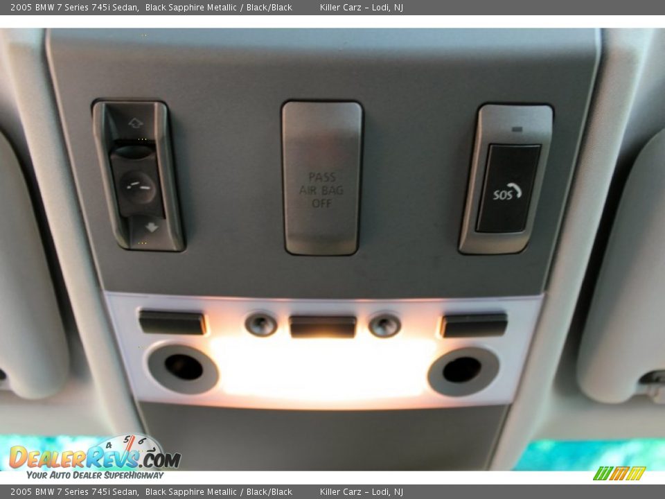 2005 BMW 7 Series 745i Sedan Black Sapphire Metallic / Black/Black Photo #33