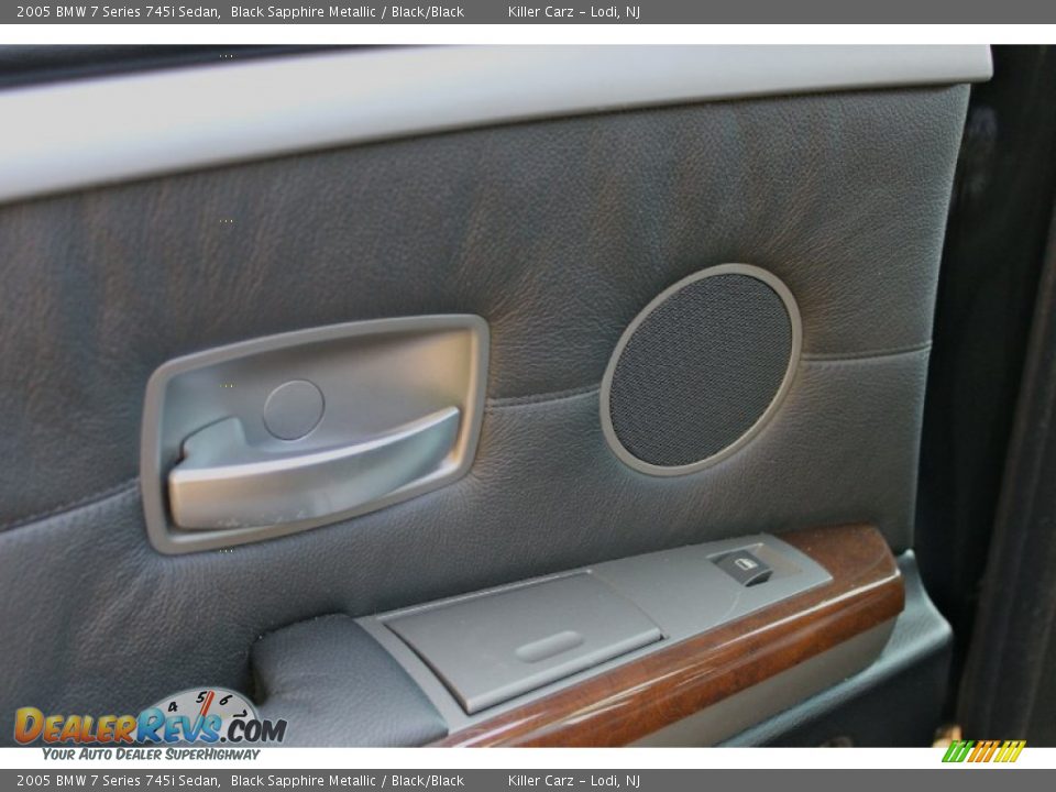 2005 BMW 7 Series 745i Sedan Black Sapphire Metallic / Black/Black Photo #35