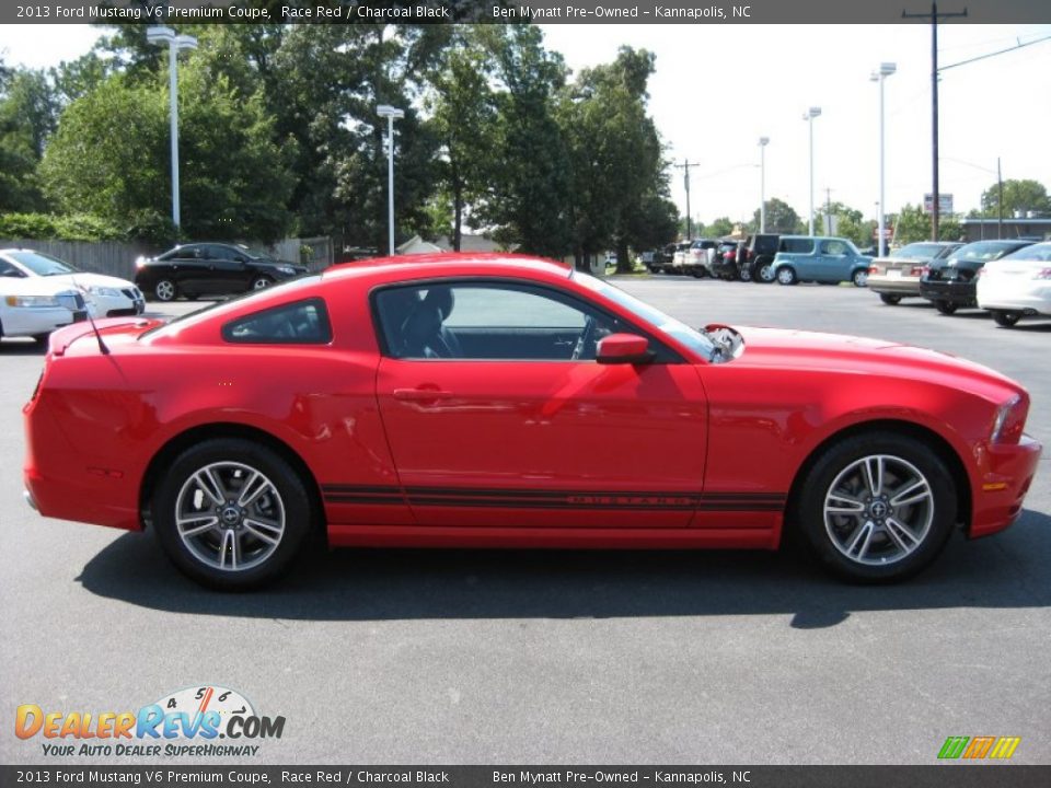 2013 Ford Mustang V6 Premium Coupe Race Red / Charcoal Black Photo #5