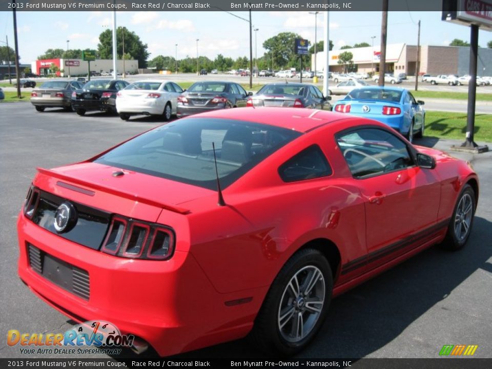 2013 Ford Mustang V6 Premium Coupe Race Red / Charcoal Black Photo #6