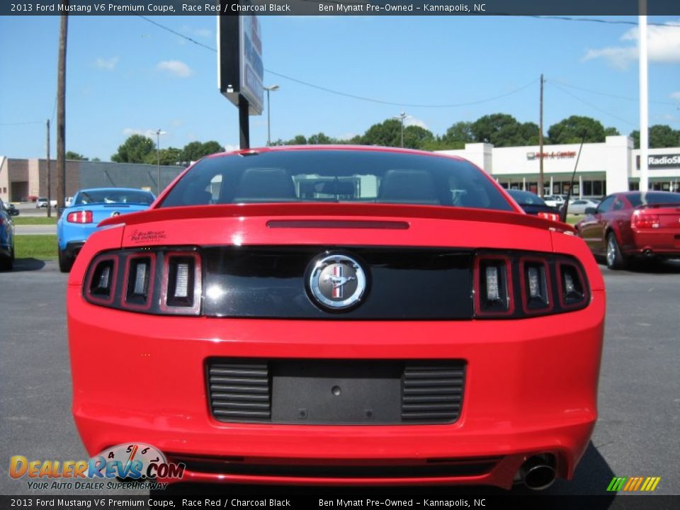 2013 Ford Mustang V6 Premium Coupe Race Red / Charcoal Black Photo #7