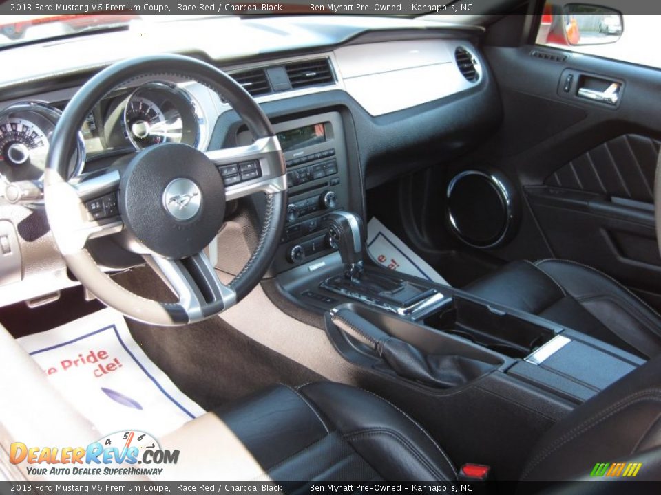 2013 Ford Mustang V6 Premium Coupe Race Red / Charcoal Black Photo #9