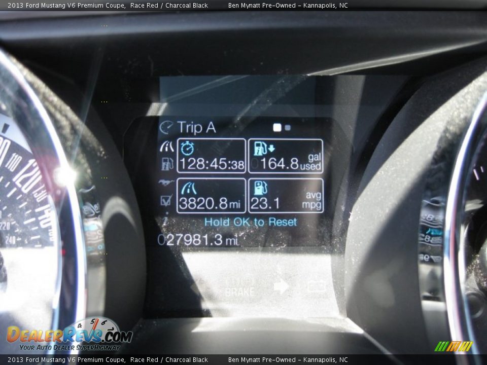 2013 Ford Mustang V6 Premium Coupe Race Red / Charcoal Black Photo #12