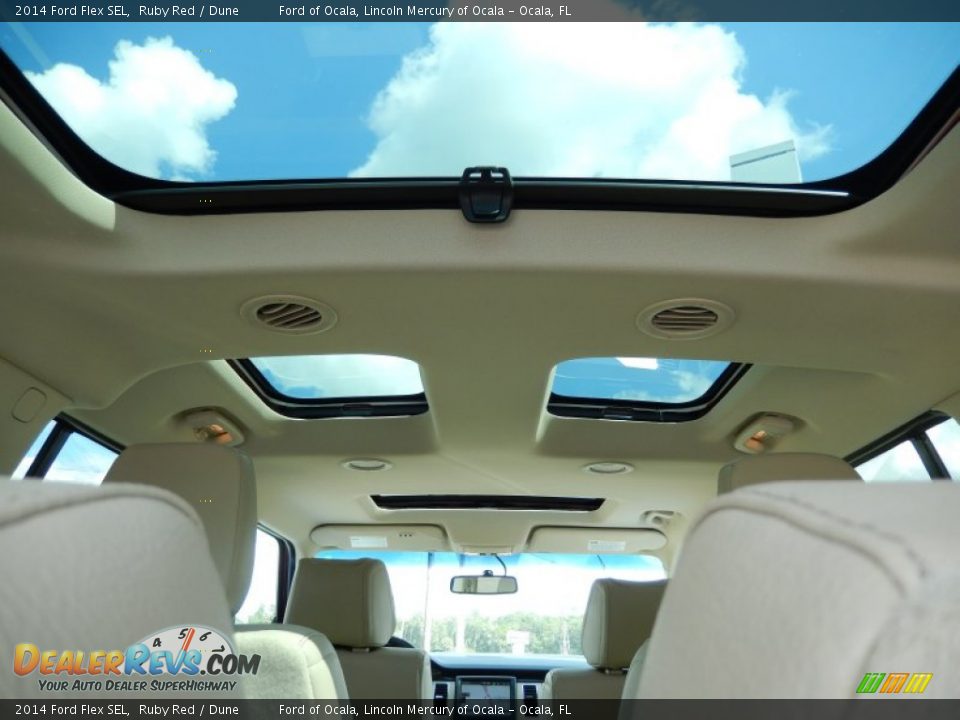 2014 Ford Flex SEL Ruby Red / Dune Photo #5