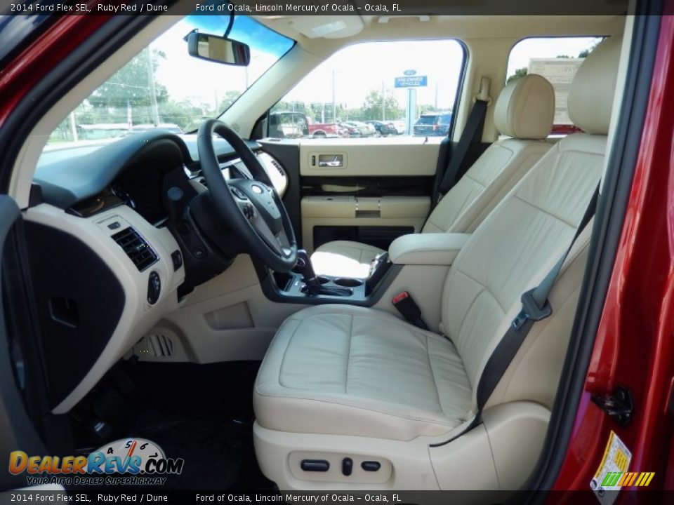 2014 Ford Flex SEL Ruby Red / Dune Photo #6