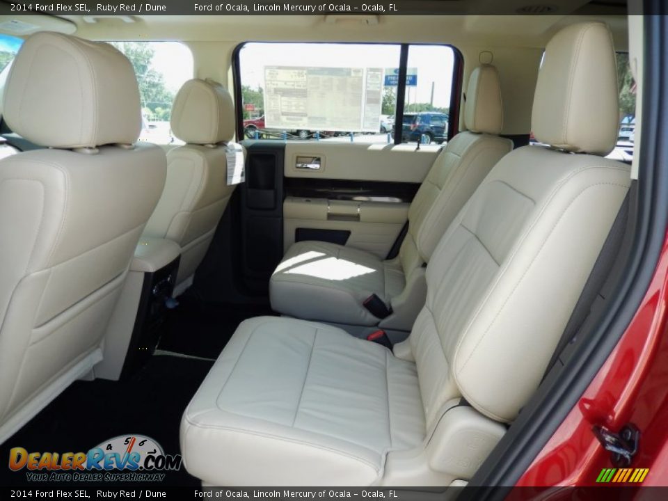 2014 Ford Flex SEL Ruby Red / Dune Photo #7